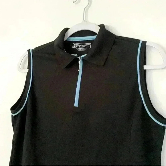 Bermuda Sands Women's Sleeveless Zip Front Collared Performance Top Size Large - Picture 2 of 7